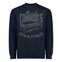 Navy Sarah Connor's Club - Gym & Fitness Heavyweight Sweatshirt - artisFamous