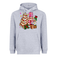Heather Grey christmas tree cake and nutcracker with gifts ado Heavyweight Hoodie - AdoDesignShop