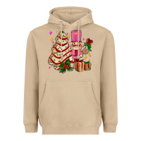 Mushroom christmas tree cake and nutcracker with gifts ado Heavyweight Hoodie - AdoDesignShop