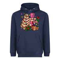 Navy christmas tree cake and nutcracker with gifts ado Heavyweight Hoodie - AdoDesignShop