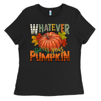 Black whatever spices your pumpkin Ladies Tee - CowGirlArtShop