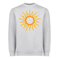 Heather Grey tribal sun Heavyweight Sweatshirt - artisFamous