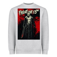 Heather Grey friday the 13th jason drip Heavyweight Sweatshirt - artisFamous