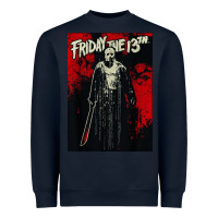 Navy friday the 13th jason drip Heavyweight Sweatshirt - artisFamous