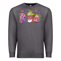 Charcoal Heather western cancer  coffee cups with ribbons Premium Sweatshirt - AdoDesignShop