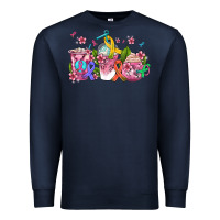 Navy western cancer  coffee cups with ribbons Premium Sweatshirt - AdoDesignShop