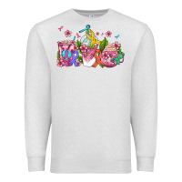 Oatmeal Heather western cancer  coffee cups with ribbons Premium Sweatshirt - AdoDesignShop