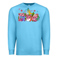 Ocean Blue western cancer  coffee cups with ribbons Premium Sweatshirt - AdoDesignShop