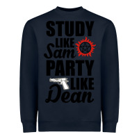 Navy study like sam party like dean Heavyweight Sweatshirt - artisFamous