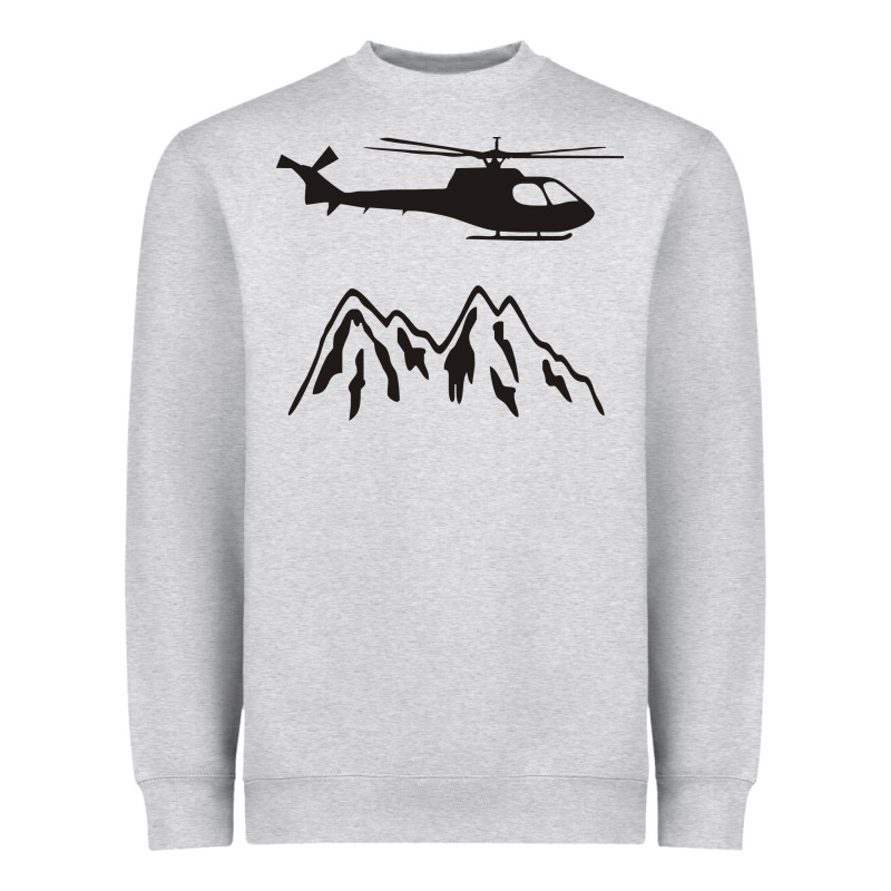 Mountain Rescue Helicopter Funny Heavyweight Sweatshirt by artisFamous | Teevron