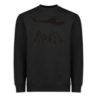 Black mountain rescue helicopter funny Heavyweight Sweatshirt - artisFamous