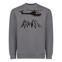 Storm mountain rescue helicopter funny Heavyweight Sweatshirt - artisFamous