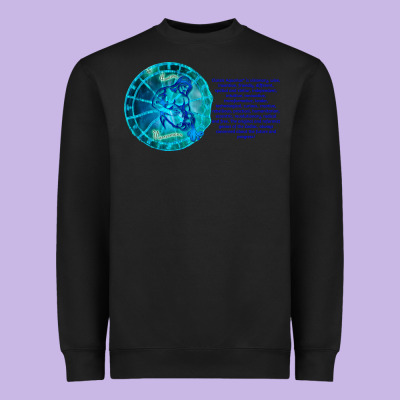 Aquarius Sign Zodiac Astrology Horoscope T-shirt Heavyweight Sweatshirt Designed By Artisfamous