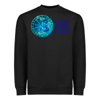 Black Aquarius Sign Zodiac Astrology Horoscope T-shirt Heavyweight Sweatshirt - artisFamous