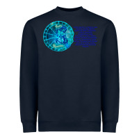 Navy Aquarius Sign Zodiac Astrology Horoscope T-shirt Heavyweight Sweatshirt - artisFamous