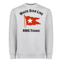 Heather Grey white star line (1) Heavyweight Sweatshirt - artisFamous