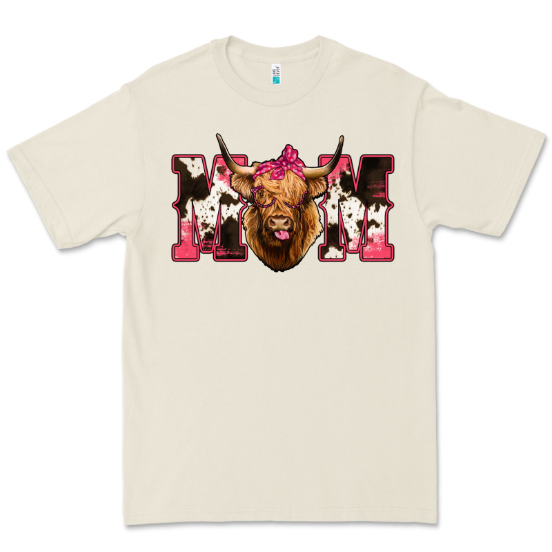 Western Highland Cow Mom Premium Tee by HowdyJamesFarm | Teevron