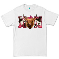 White Western Highland Cow mom Premium Tee - HowdyJamesFarm