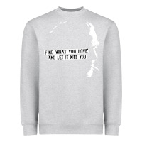 Heather Grey charles bukowski Heavyweight Sweatshirt - artisFamous