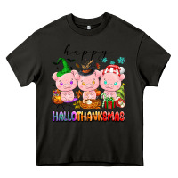 Asphalt happy hallothanksmas pigs Heavy Core Tee - texasbilliewilder