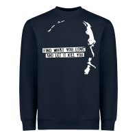 Navy charles bukowski Heavyweight Sweatshirt - artisFamous