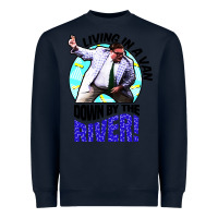 Navy chris farley   matt foley nostalgia Heavyweight Sweatshirt - artisFamous