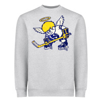 Heather Grey fighting saints Heavyweight Sweatshirt - artisFamous