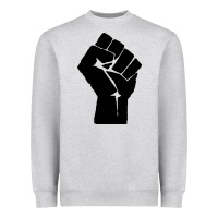 Heather Grey fist Heavyweight Sweatshirt - artisFamous