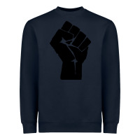 Navy fist Heavyweight Sweatshirt - artisFamous