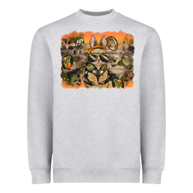 Camouflage Bunny Background Heavyweight Sweatshirt by BarkalooDesign | Teevron