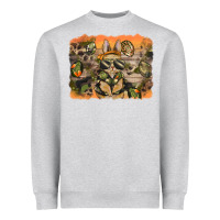 Heather Grey camouflage bunny background Heavyweight Sweatshirt - BarkalooDesign
