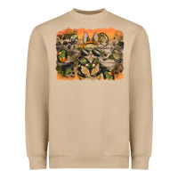 Mushroom camouflage bunny background Heavyweight Sweatshirt - BarkalooDesign