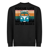 Black pogue life outer banks retro vintage Heavyweight Sweatshirt - artisFamous