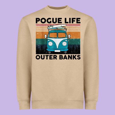 Pogue Life Outer Banks Retro Vintage Heavyweight Sweatshirt Designed By Artisfamous