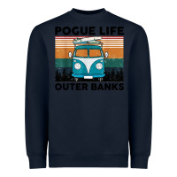 Navy pogue life outer banks retro vintage Heavyweight Sweatshirt - artisFamous