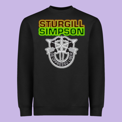 Sturgill Simpson De Oppresso Liber Heavyweight Sweatshirt Designed By Artisfamous