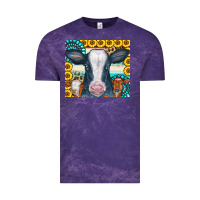 Cloud Purple Cows Gemstone Sunflowers Tumbler Vintage Tee - CowCowDesign