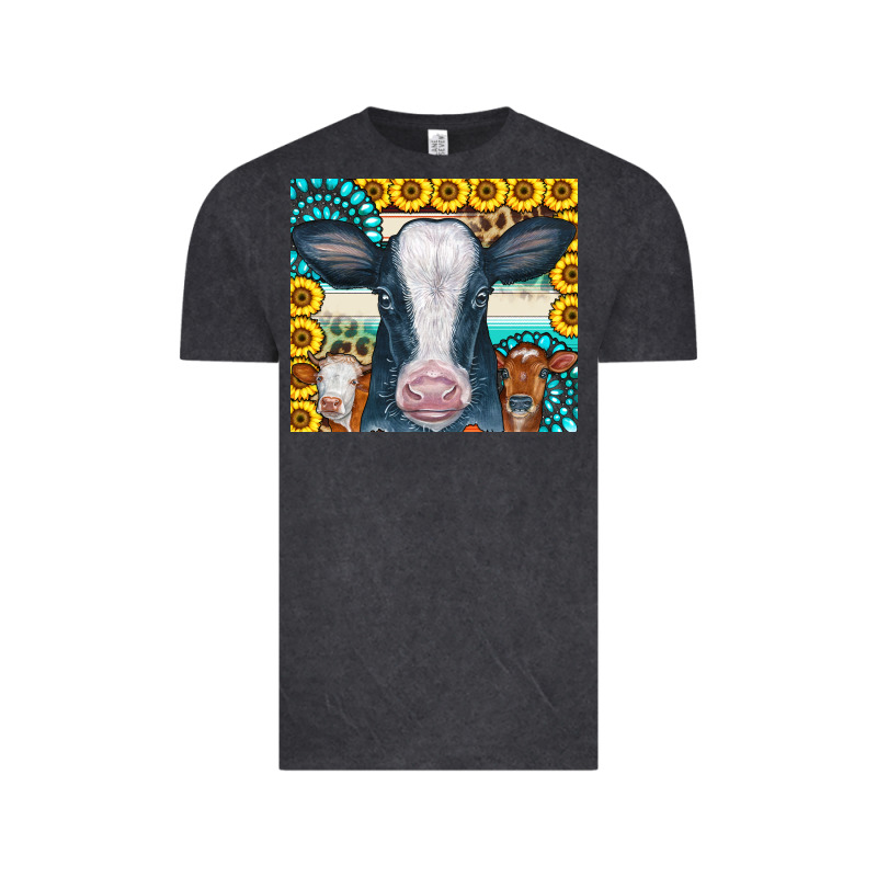 Cows Gemstone Sunflowers Tumbler Vintage Tee by CowCowDesign | Teevron