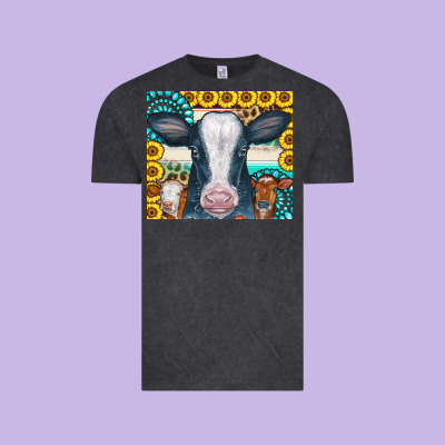 Cows Gemstone Sunflowers Tumbler Vintage Tee Designed By Cowcowdesign
