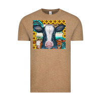 Vintage Coffee Cows Gemstone Sunflowers Tumbler Vintage Tee - CowCowDesign