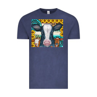 Vintage Denim Cows Gemstone Sunflowers Tumbler Vintage Tee - CowCowDesign