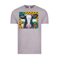 Vintage Zinc Cows Gemstone Sunflowers Tumbler Vintage Tee - CowCowDesign