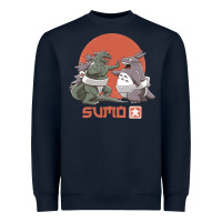 Navy sumo pop Heavyweight Sweatshirt - artisFamous