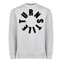 Heather Grey TURNSTILE BLACK ON WHITE Heavyweight Sweatshirt - artisFamous