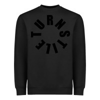 Black TURNSTILE BLACK ON WHITE Heavyweight Sweatshirt - artisFamous