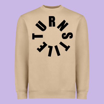 Turnstile Black On White Heavyweight Sweatshirt Designed By Artisfamous