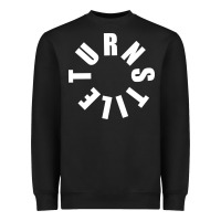 Black TURNSTILE WHITE ON BLACK. Heavyweight Sweatshirt - artisFamous
