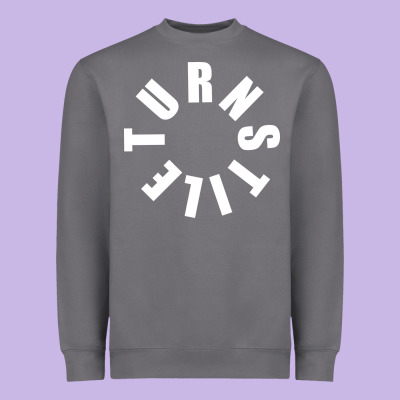 Turnstile White On Black. Heavyweight Sweatshirt Designed By Artisfamous
