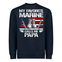Marine Papa, Gifts My Favorite Marine Calls Me Pa Pa Military Mother Heavyweight Sweatshirt | Teevron
