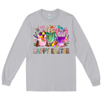Moon Dust Happy Easter Coffee Cups With Bunny Long Sleeve Tee - BundleAndBundleShop